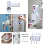 HANDS FREE WALL MOUNTED PLASTIC DUST PROOF AUTOMATIC TOOTHPASTE DISPENSER
