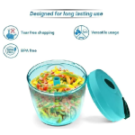 Manual Stainless Steel Compact Extra Sharp Hand Held Vegetable Chopper/Slicer with 5 Blades (750 ml)